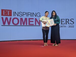 Awarded with ET Inspiring Women Leaders by Economic Times